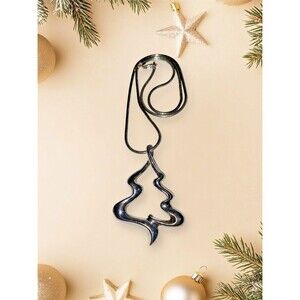 Vintage DOBBS Christmas Tree Necklace 925 Snake Chain